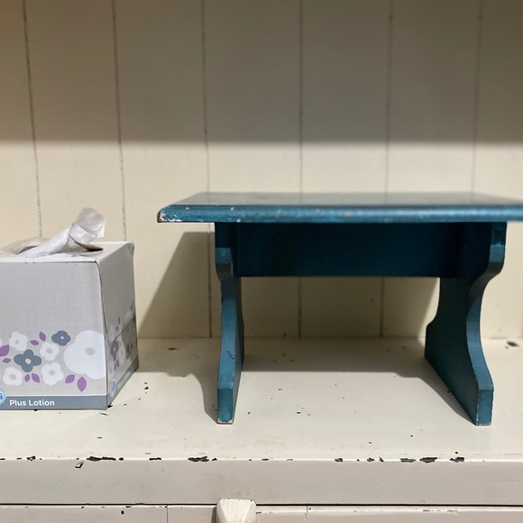 Shabby Chic French Blue Plant Stool Mini - Picture 9 of 9